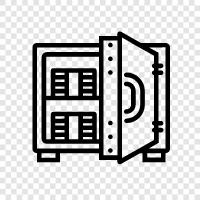 personal safe, home security, burglary, safe icon svg