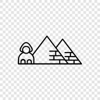 Firavunlar, piramidler, Sphinx, Giza Platosu ikon svg