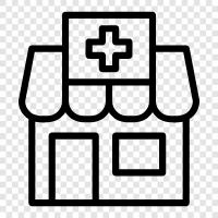 pharmacy, drugstore, medication, prescription icon svg
