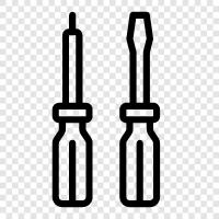 Phillips screwdriver, flat head screwdriver, cross head screwdriver, Screwdriver icon svg