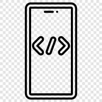 телефон, сотовый, Андроид, iPhone Значок svg