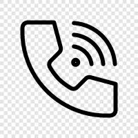 phone, handset, receiver, line icon svg