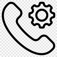 phone setting, telephone, telephony, phone number icon svg