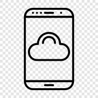 Phone, Clouds, Phone Storage, Phone Backup icon svg