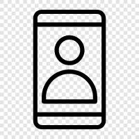 phone user, mobile phone user, smartphone, phone icon svg