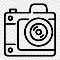 photography, digital, camera equipment, camera store icon svg