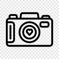 photography, digital camera, SLR camera, point and shoot camera icon svg