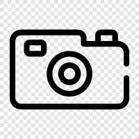 Photography, Photos, Camera equipment, Camera software icon svg