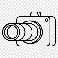 Фотосъемка, фотоаппаратура, цифровая камера, цифровые фотографии Значок svg