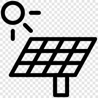 photovoltaic cell farm, solar panel farm, solar power plant, solar energy cell farm icon svg
