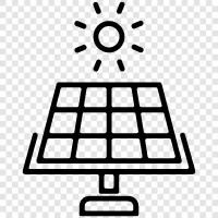 photovoltaic cells, solar energy systems, solar panels, solar roofs icon svg