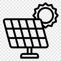 Photovoltaik, Solarzellen, Solarenergie, Solarstrom symbol