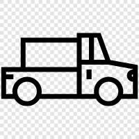 pick up trucks, cargo vans, SUV, car rentals icon svg