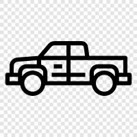 pickup trucks, truck, transportation, 4x4 icon svg