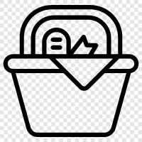 picnic basket, picnic food, picnic supplies, Picnic icon svg