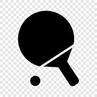 ping pong, paddles, balls, net icon svg