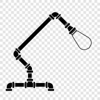 Pipe Chandelier, Pipe Floor Lamp, Pipe Table Lamp, Pipe Lamp icon svg