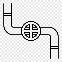 pipe, plumbing, water pipe, wet pipe icon svg