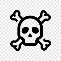 pirate, black flag, skull and crossbones flag, pirate flag icon svg