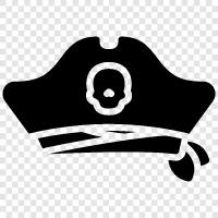 Piratenhut, Piratenkostüm, Piratenhemd symbol