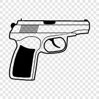 pistols, firearms, shooting, hunting icon svg