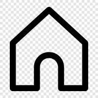 Place, Dwelling, House, Cottage icon svg