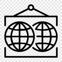 Places, map, world, countries icon svg