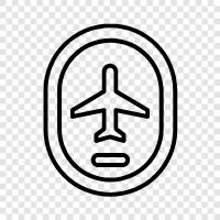 Flugzeug, Luftfahrt, Fliegen, Flugzeugreisen symbol