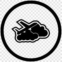 Plane, Cloud, Aerial photography, Aerial imagery icon svg