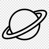 planet, solar system, gas planets, ring system icon svg