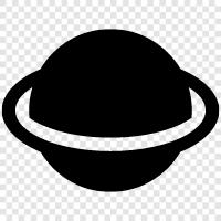 planet, Saturn s moon, Titan, ring icon svg