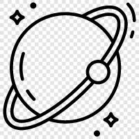 Planeten, Gas, Ring, Sonnensystem symbol