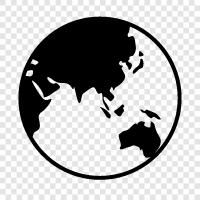 planet, terrestrial, land, continents icon svg