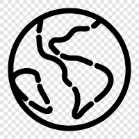 Planet, Globe, Land, Continent icon svg