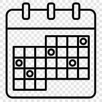 Planer, Tagesplaner, Wochenplaner, Kalender symbol