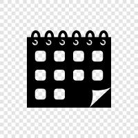 planner, schedule, events, reminders icon svg