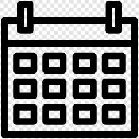 Planer, Zeitplan, Zeit, Datum symbol