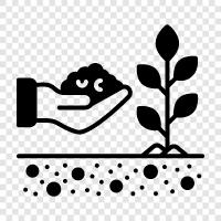 plant potting soil, potting soil, pot, garden pot icon svg