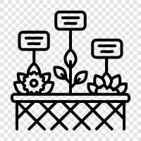 Pflanzen zum Verkauf, Blumen verkaufen, Gartenpflanzen, Hauspflanzen symbol