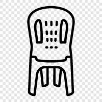 plastic chairs, plastic furniture, plastic table, plastic table chairs icon svg