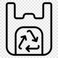 KunststoffRecycling, Plastiktüte, Plastikflasche, Plastikbehälter symbol