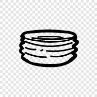 Plate pile, Plate stack, Plate tower, Pile of plates icon svg