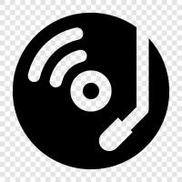 platter, record, groove, analog icon svg