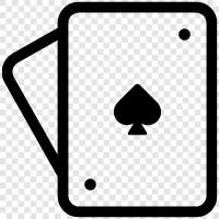 playing cards, ace of spades, two of clubs, three of diamonds icon svg