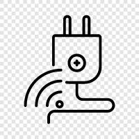 Plug and play, IoT, smart home, home automation icon svg