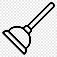 plunger, plunger cleaning, plunger design, plunger parts icon svg