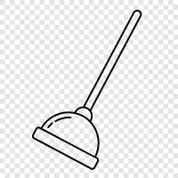 plunger, plunger cleaners, plunger heads, plunger tool icon svg