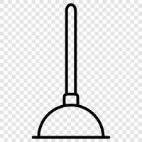 plunger, toilet plunger, toilet cleaner, bathroom plunger icon svg