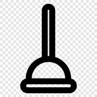 plunger, vacuum cleaner, suction cleaner, dirt icon svg