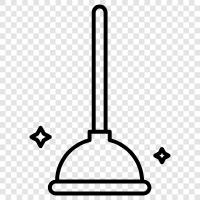 dalgıç, plunger temizleme, plunger dalgıç, plunger için plunger ikon svg